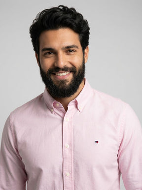 Camisa Social Lisa Manga Longa TH Classic  - Rosa