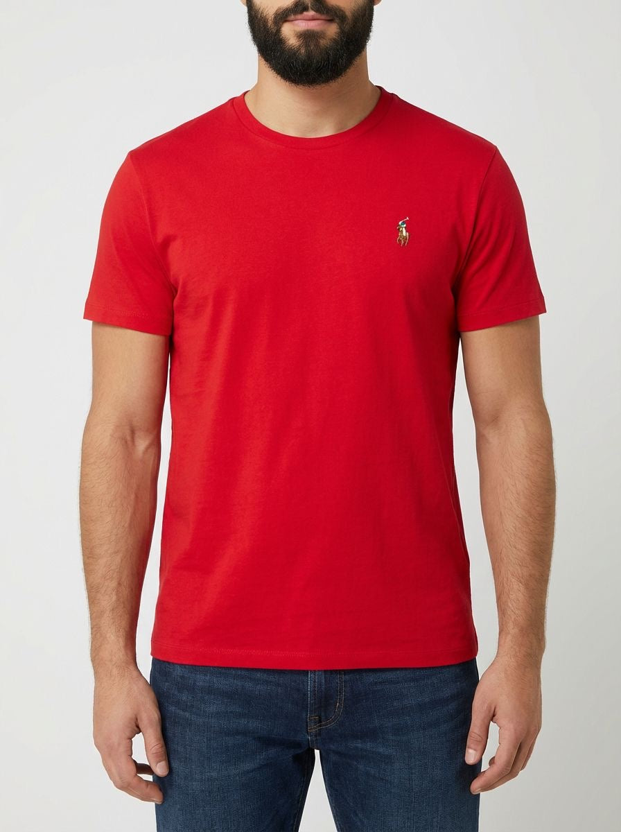 Camiseta RL Essential Small Pony Colorido - Vermelha