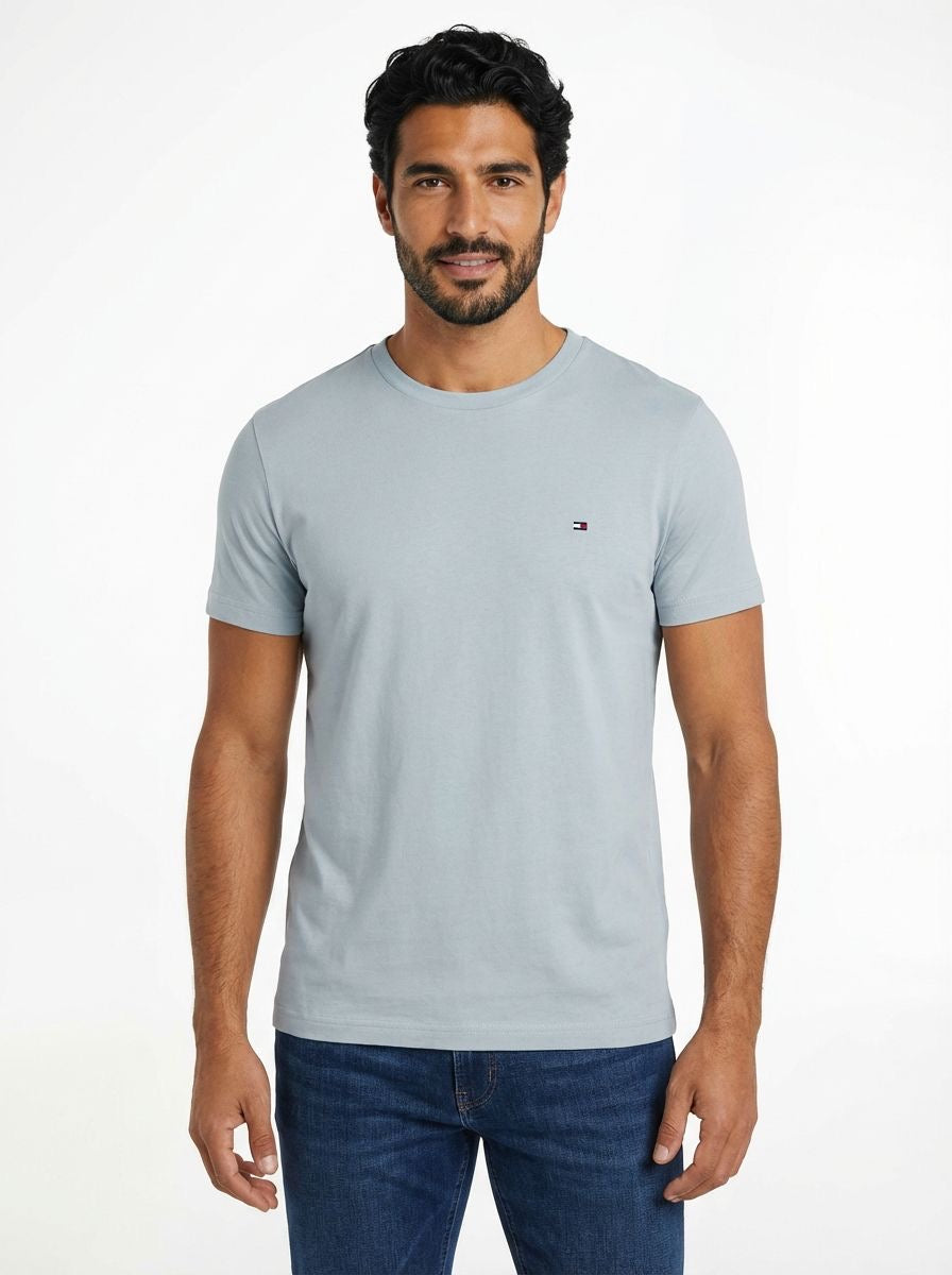 Camiseta TH Masculina Classic Nape - Azul Acinzentado