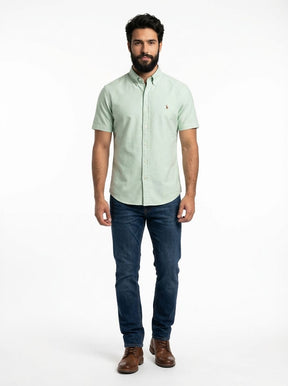 Camisa Social Manga Curta RL - Verde Menta