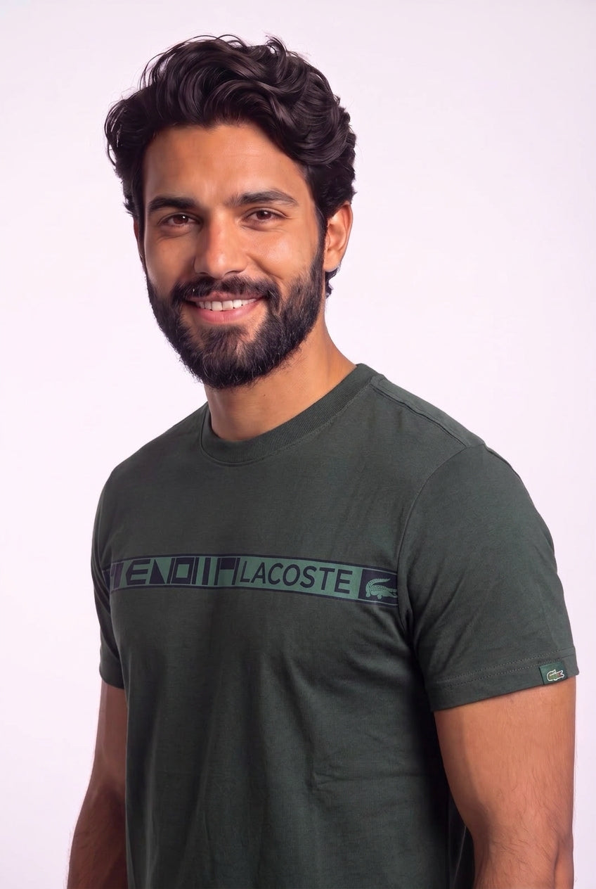 Camiseta LCT Step Ahead Stripe - Verde Militar