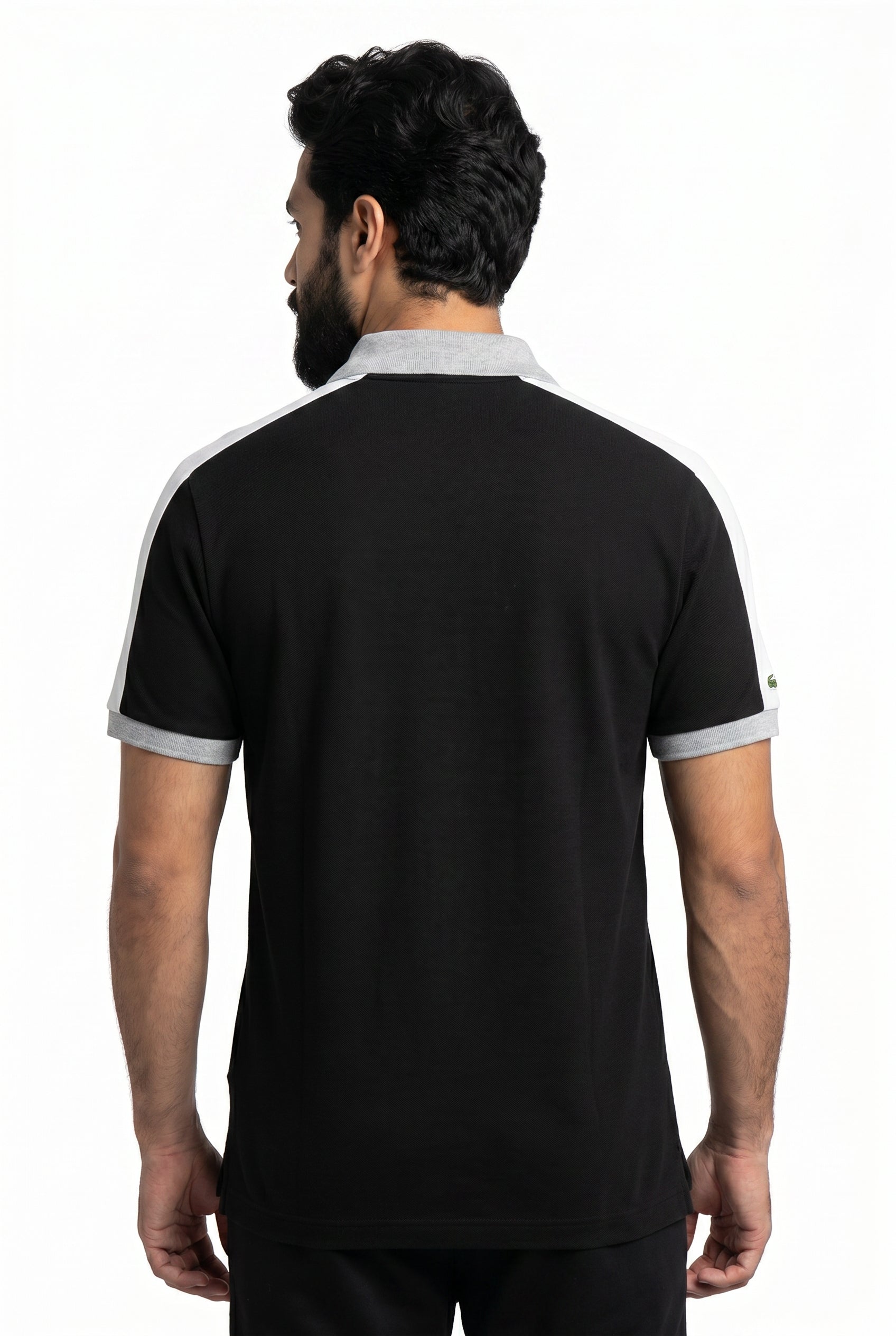 Camisa Gola Polo LCT Legacy Contrast Zip - Preta