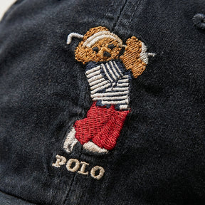 Boné Polo RL Golf Bear - Preto Estonado