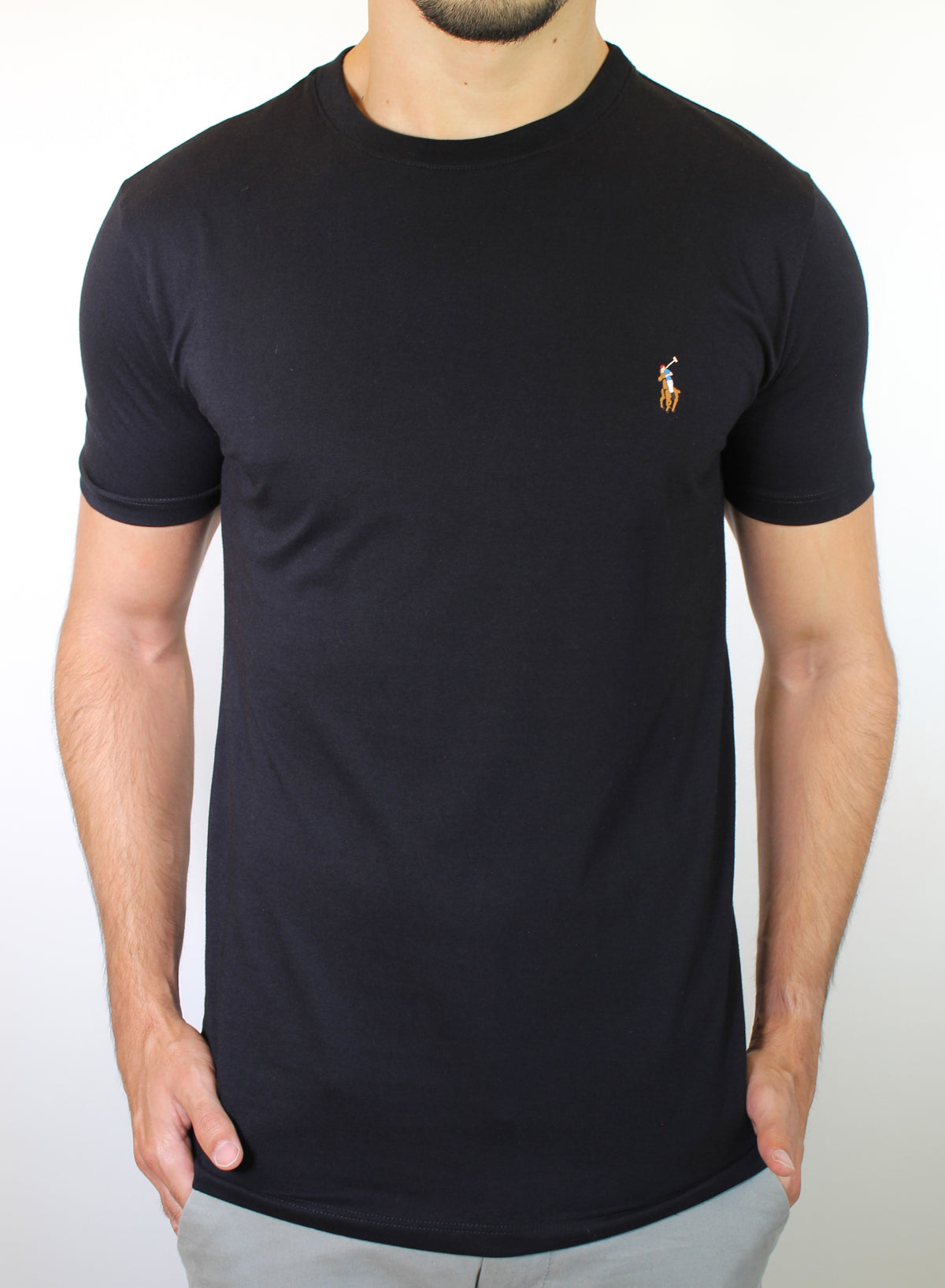 Camiseta RL Essential Small Pony Colorido - Preta