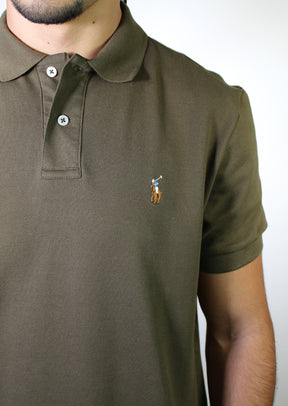 Camisa Gola Polo RL - Verde Oliva Small Pony Colorido