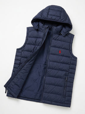 Colete RL Puffer City Heat - Azul Marinho
