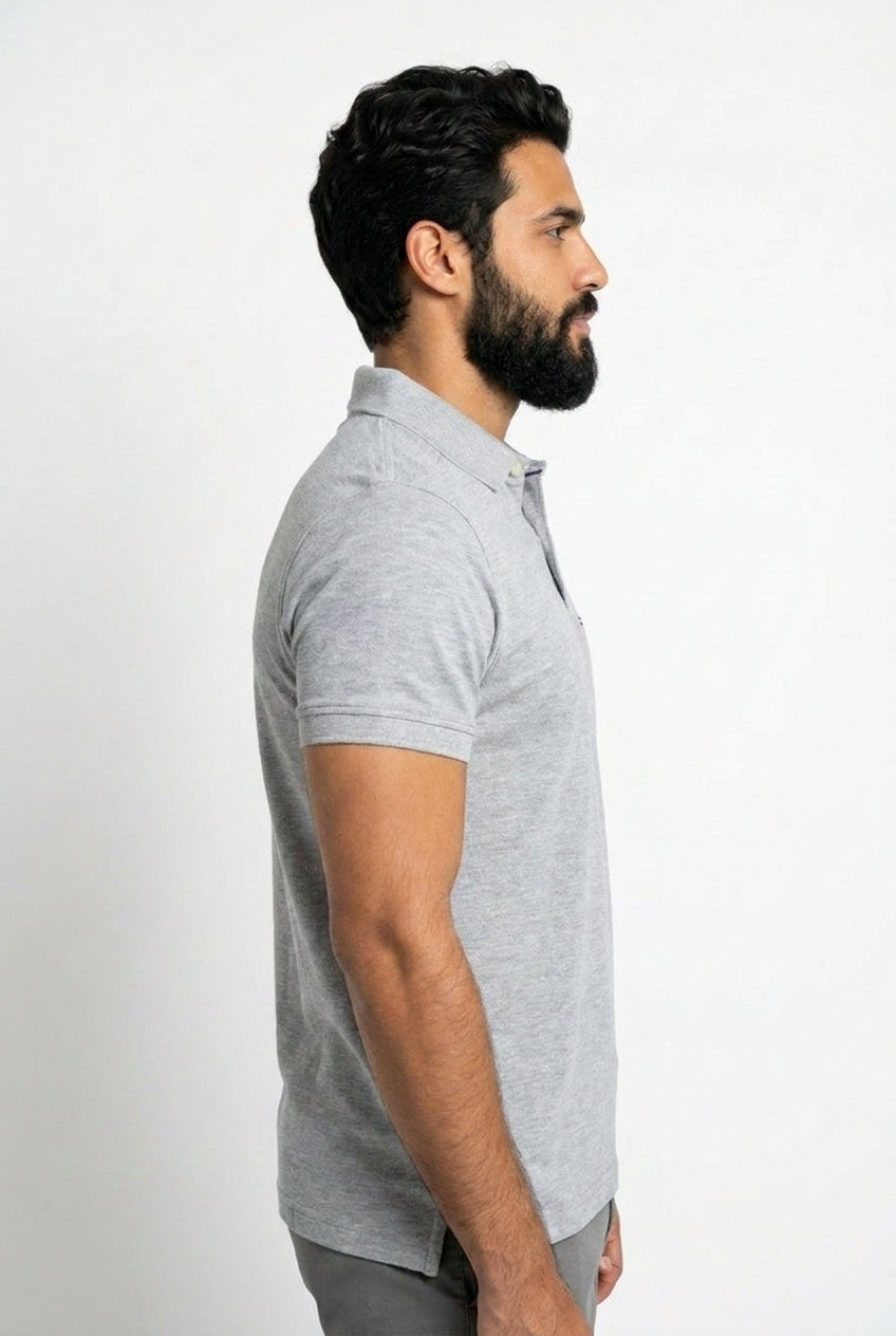 Camisa Gola Polo TH Masculina Coupe Sur Ivy - Cinza