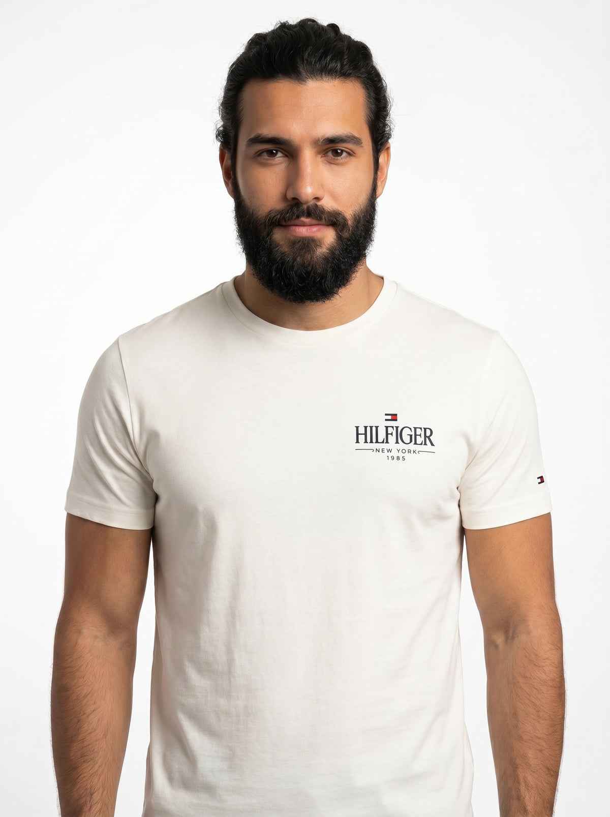 Camiseta TH New York Side Label - Off White