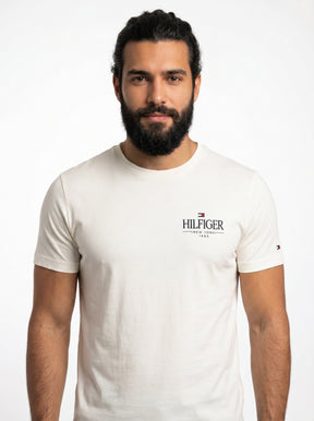 Camiseta TH New York Side Label - Off White