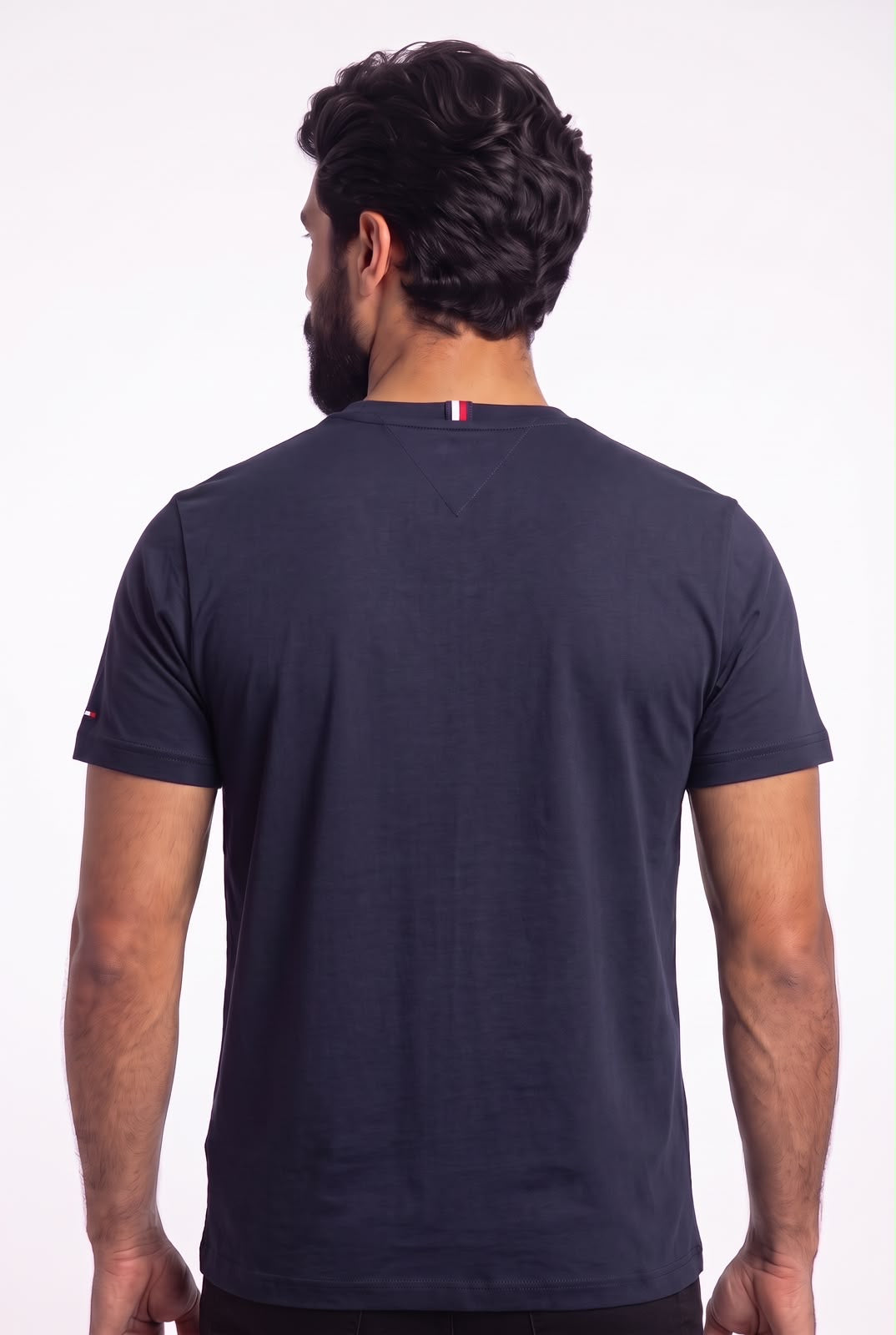 Camiseta TH Montauk Tricolor Badge - Azul Marinho