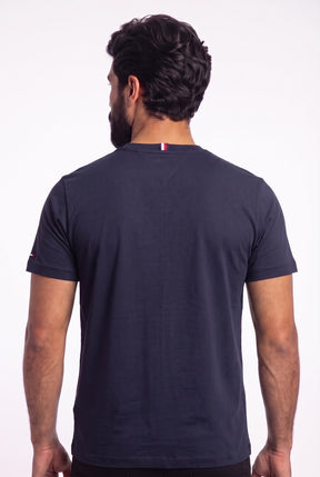 Camiseta TH Montauk Tricolor Badge - Azul Marinho