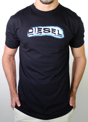 Camiseta DSL Edge Blue Logo - Preta