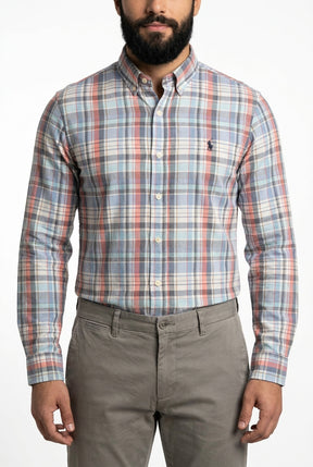 Camisa Social RL Manga Longa - Xadrez Grid Vintage