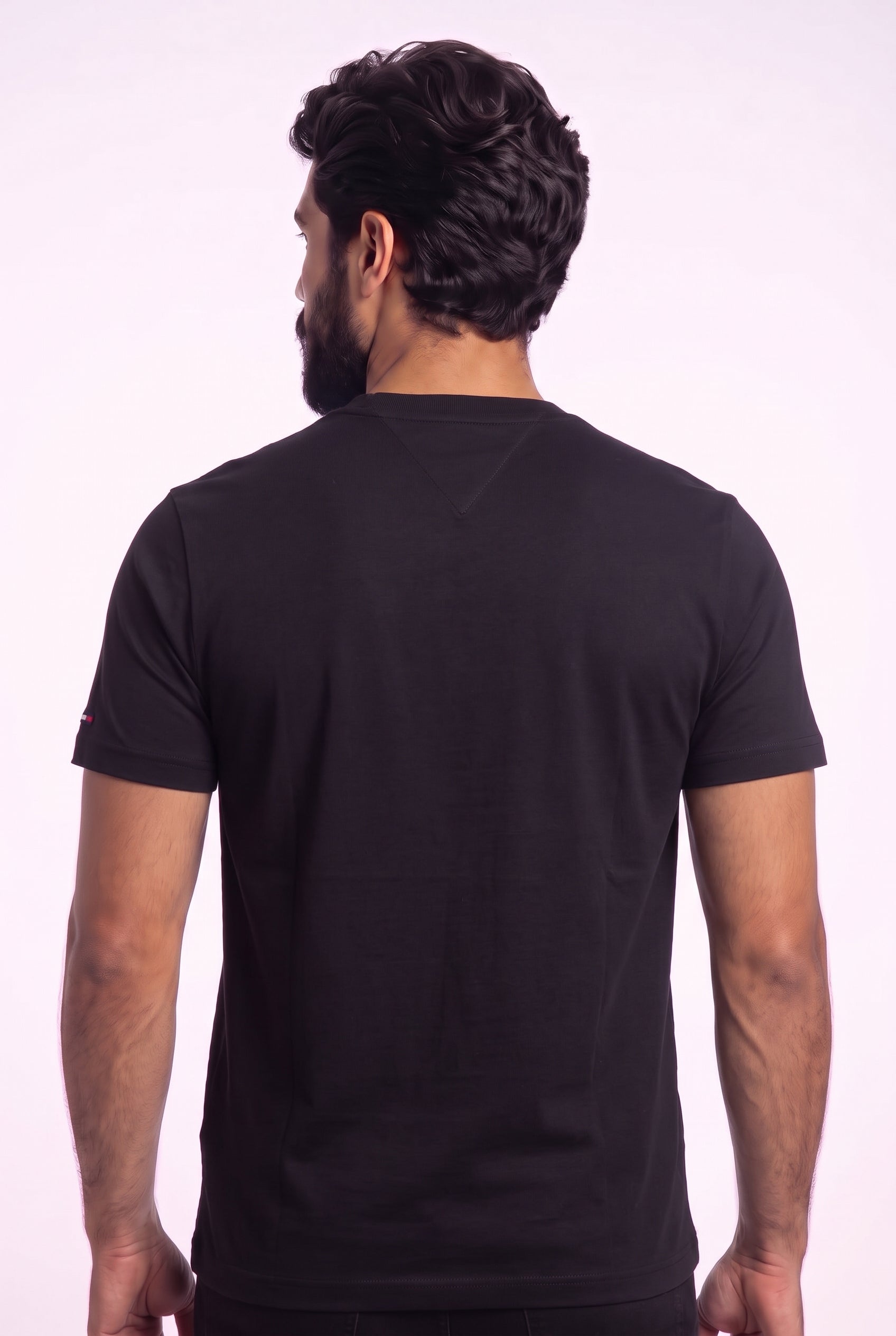 Camiseta TH Coopers Embroidery Tone - Preta