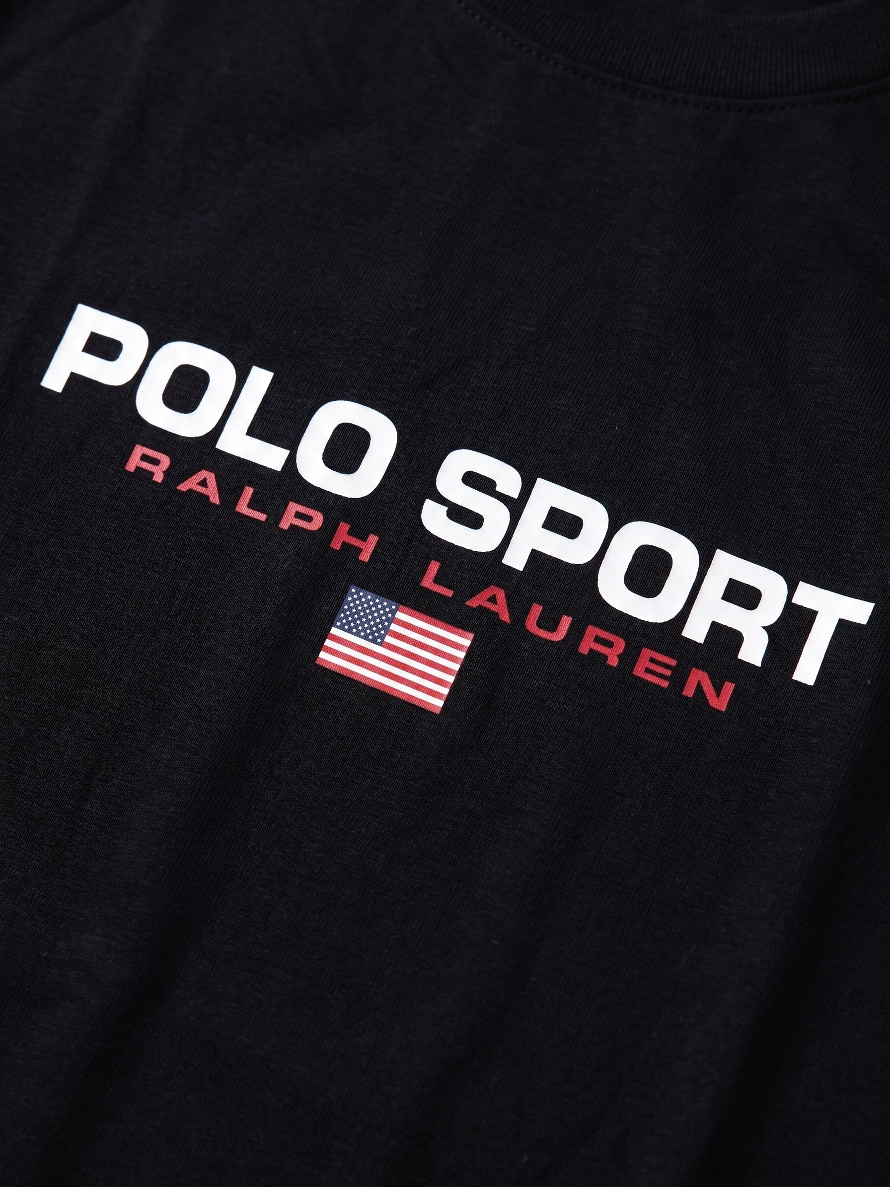 Camiseta RL Polo Sport USA Flag - Preta
