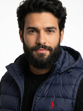 Colete RL Puffer City Heat - Azul Marinho