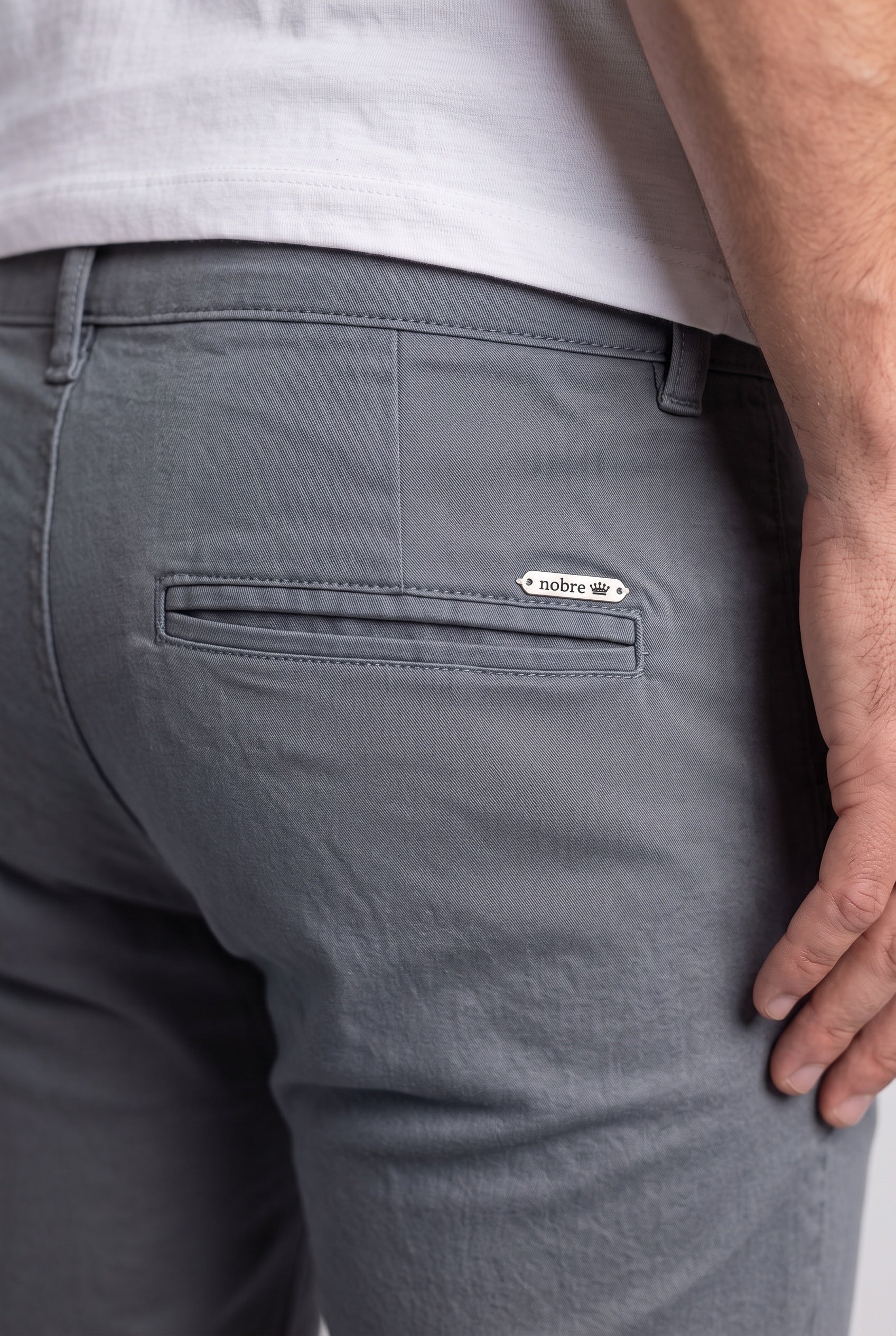 Calça Sarja Nobre Men - Chumbo