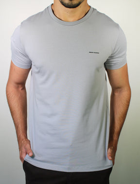 Camiseta AX Side Logo Line - Cinza