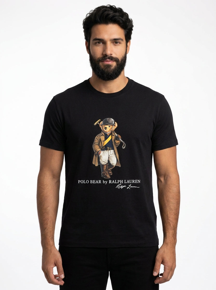 Camiseta RL Iconic Bear Polo Club - Preta