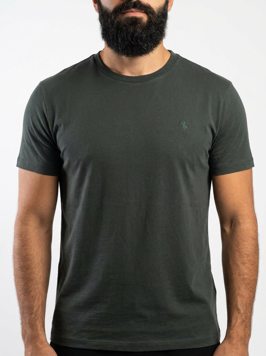 Camiseta RL Monochrome Icon - Verde Musgo