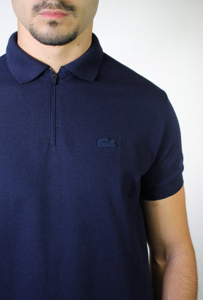 Camisa Gola Polo LCT Front Zipper - Azul Marinho