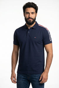 Camisa Gola Polo TH Legacy Shoulder Stripe - Azul Marinho