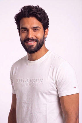Camiseta TH Coopers Embroidery Tone - Branca