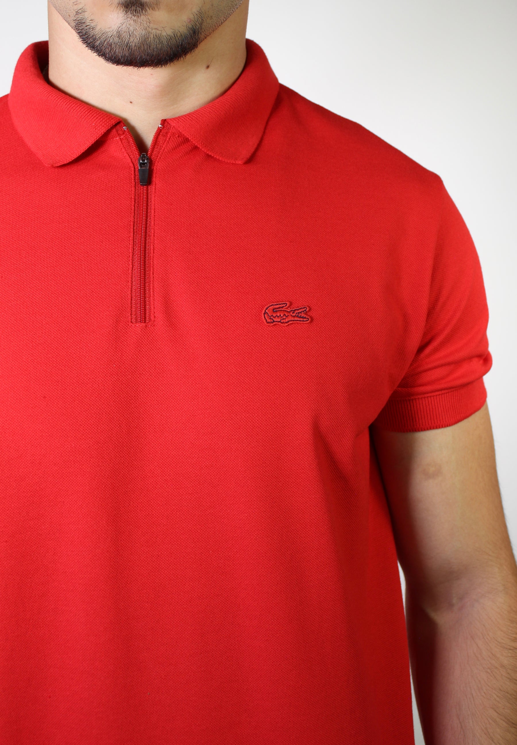 Camisa Gola Polo LCT Front Zipper - Vermelha