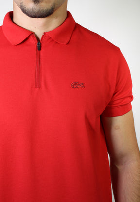 Camisa Gola Polo LCT Front Zipper - Vermelha