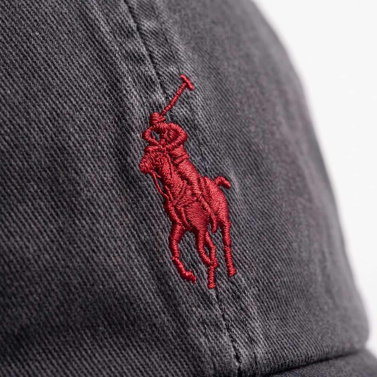 Boné Polo RL Classic - Chumbo Small Pony Vermelho