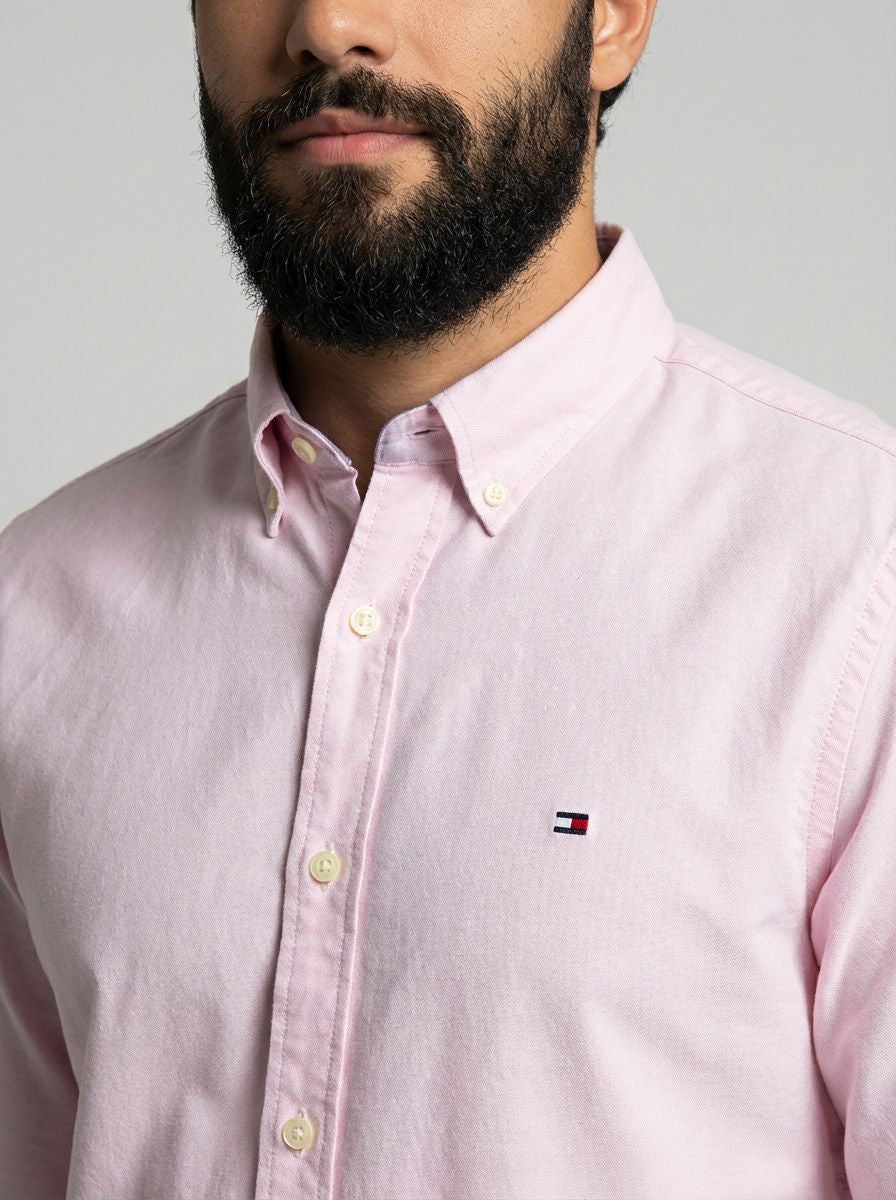 Camisa Social Lisa Manga Longa TH Classic  - Rosa