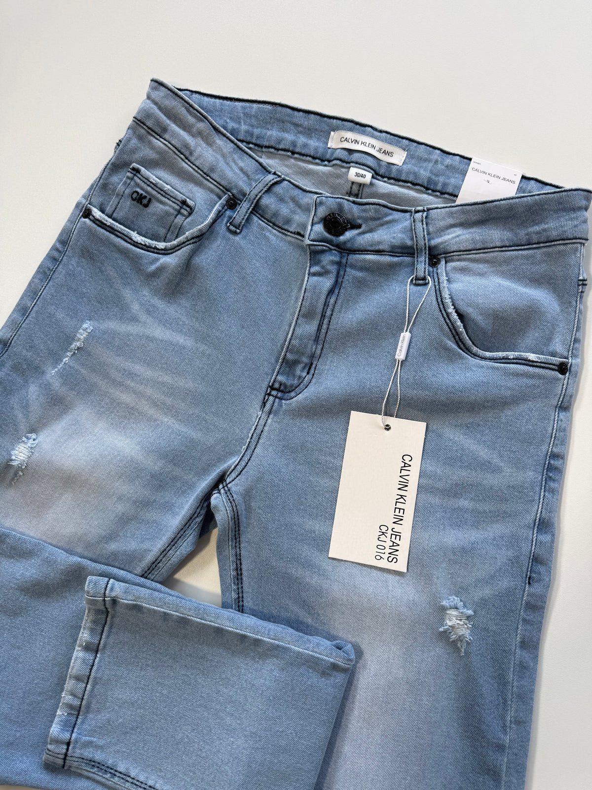 Calça Jeans CK Jeans - Light Denim Urban Destroyed