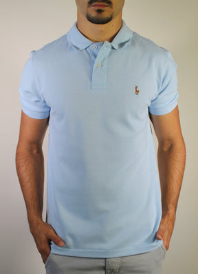 Camisa Gola Polo RL - Azul Claro Small Pony Colorido