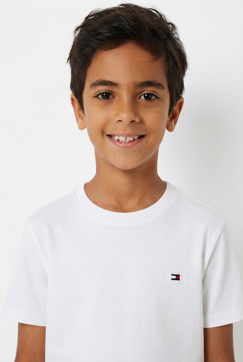Camiseta TH Classic Nape Infantil - Branca