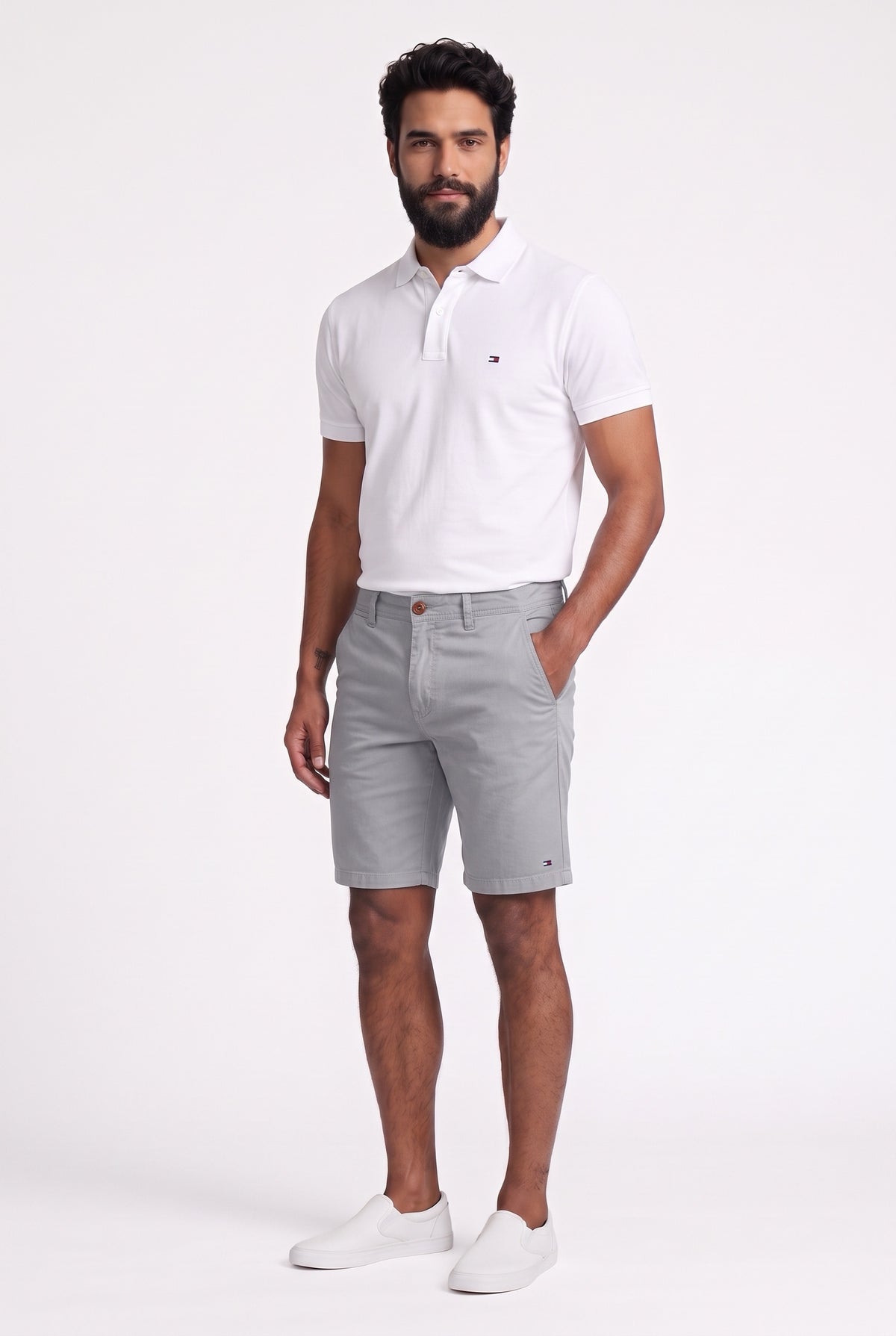 Bermuda Masculina Sarja TH - Cinza