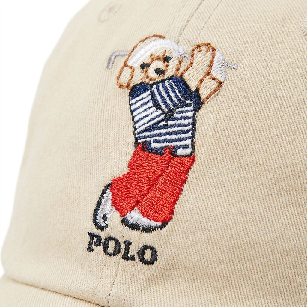 Boné Polo RL Golf Bear - Creme