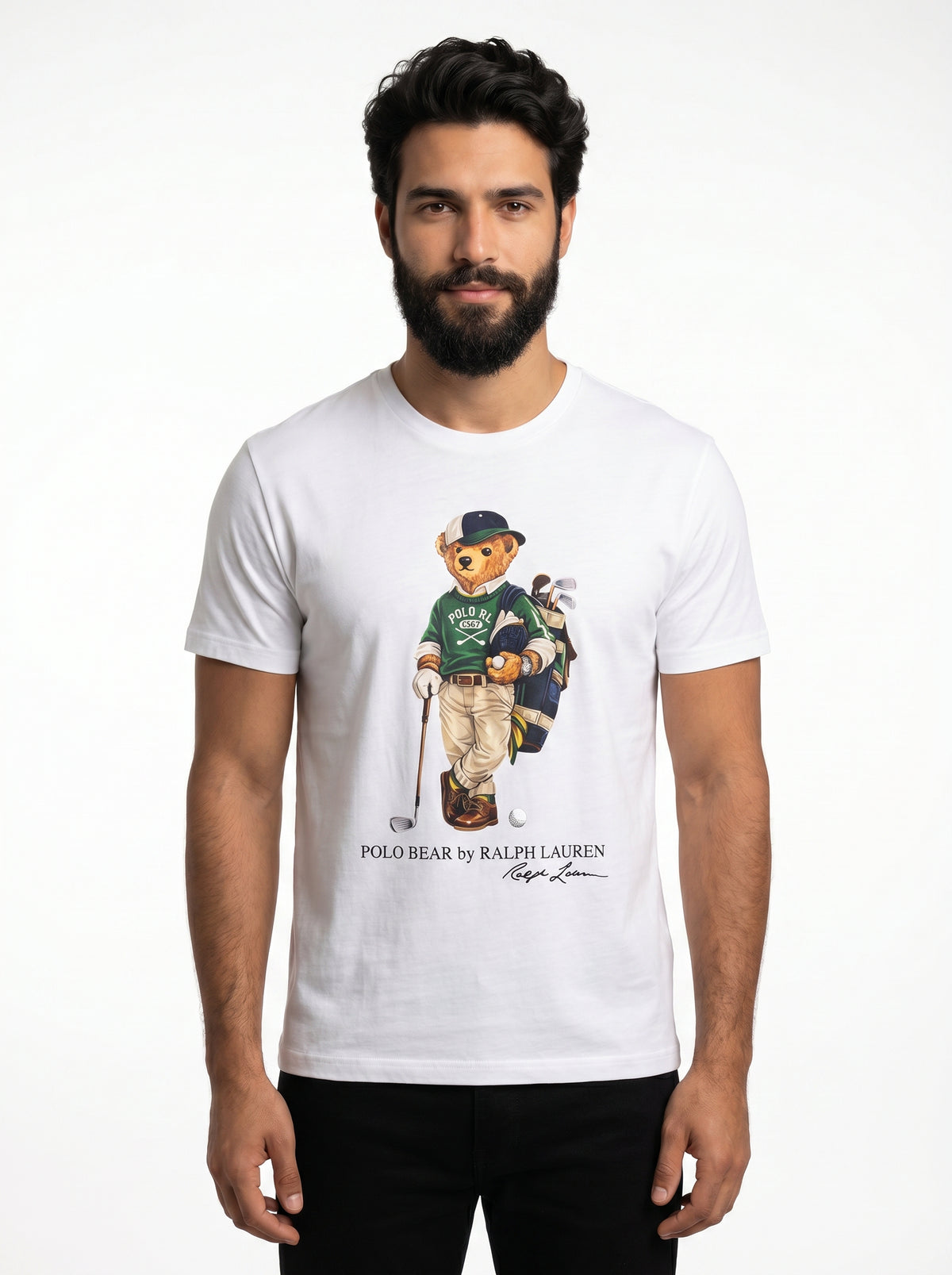 Camiseta RL Iconic Bear Golf Club - Branca