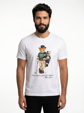Camiseta RL Iconic Bear Golf Club - Branca