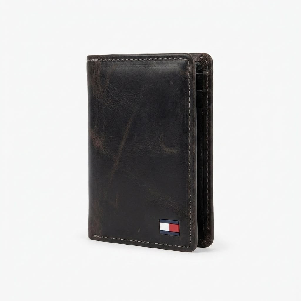 Carteira TH Classic Edge Vertical - Café