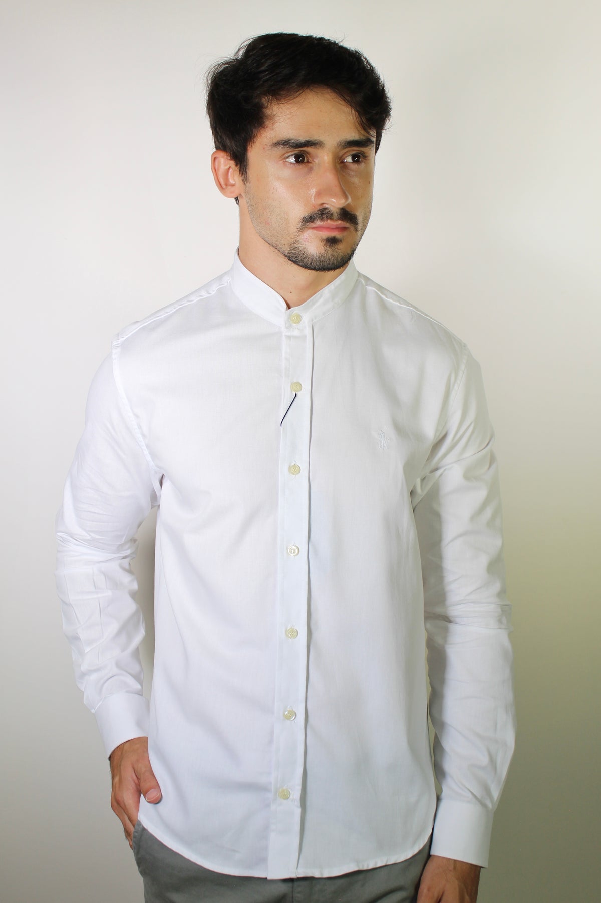 Camisa RL Manga Longa Gola Padre - Branca