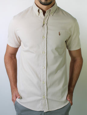 Camisa Social Manga Curta RL - Areia