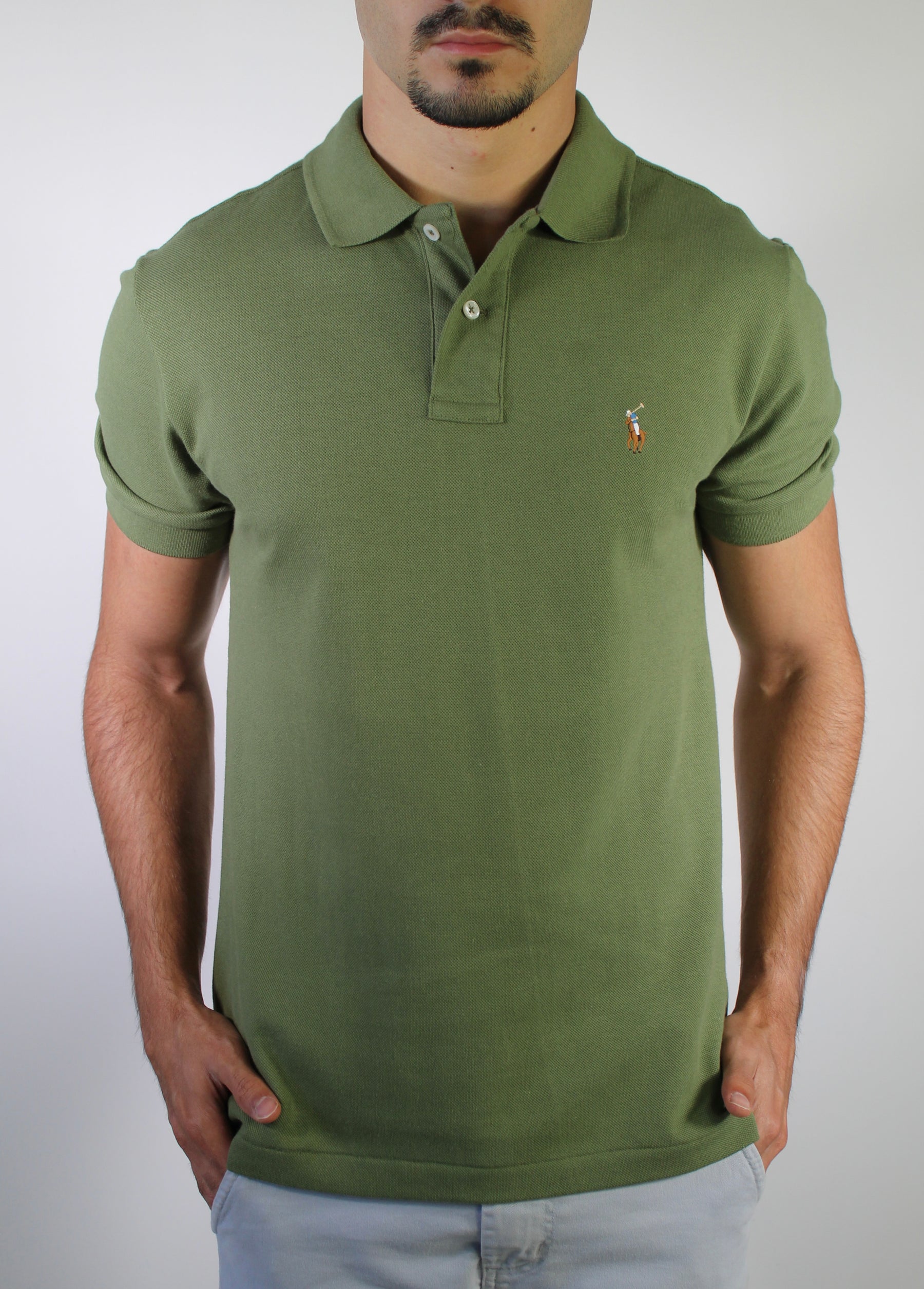 Camisa Gola Polo RL - Verde Musgo Small Pony Colorido