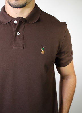 Camisa Gola Polo RL - Marrom Small Pony Colorido