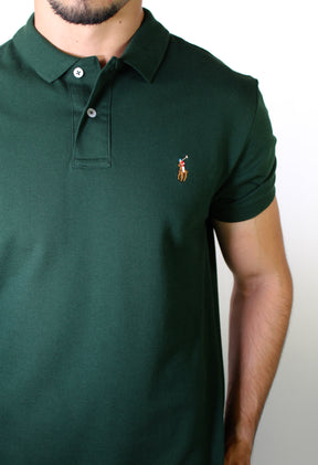 Camisa Gola Polo RL - Verde Floresta Small Pony Colorido