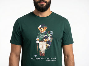 Camiseta RL Iconic Bear Golf Club - Verde Musgo