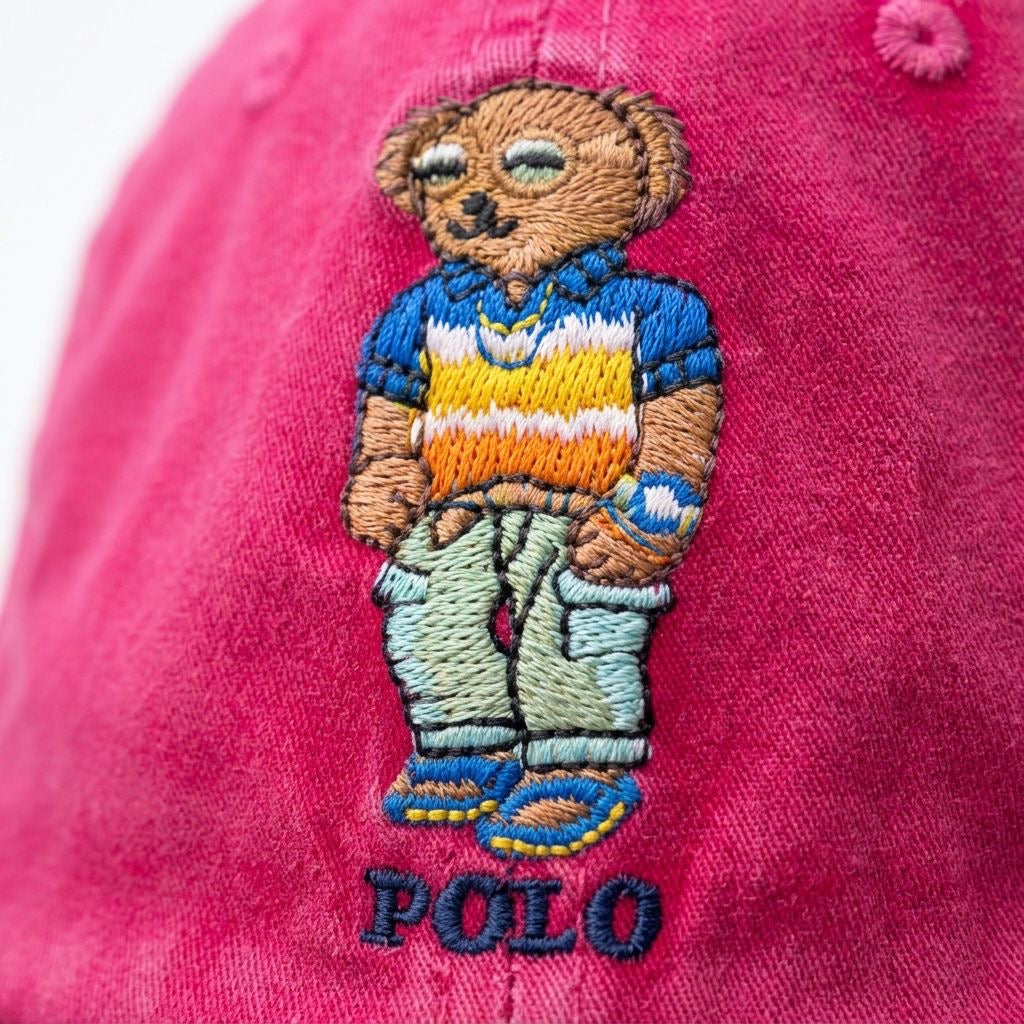 Boné Polo RL Weekend Club Bear - Rosa