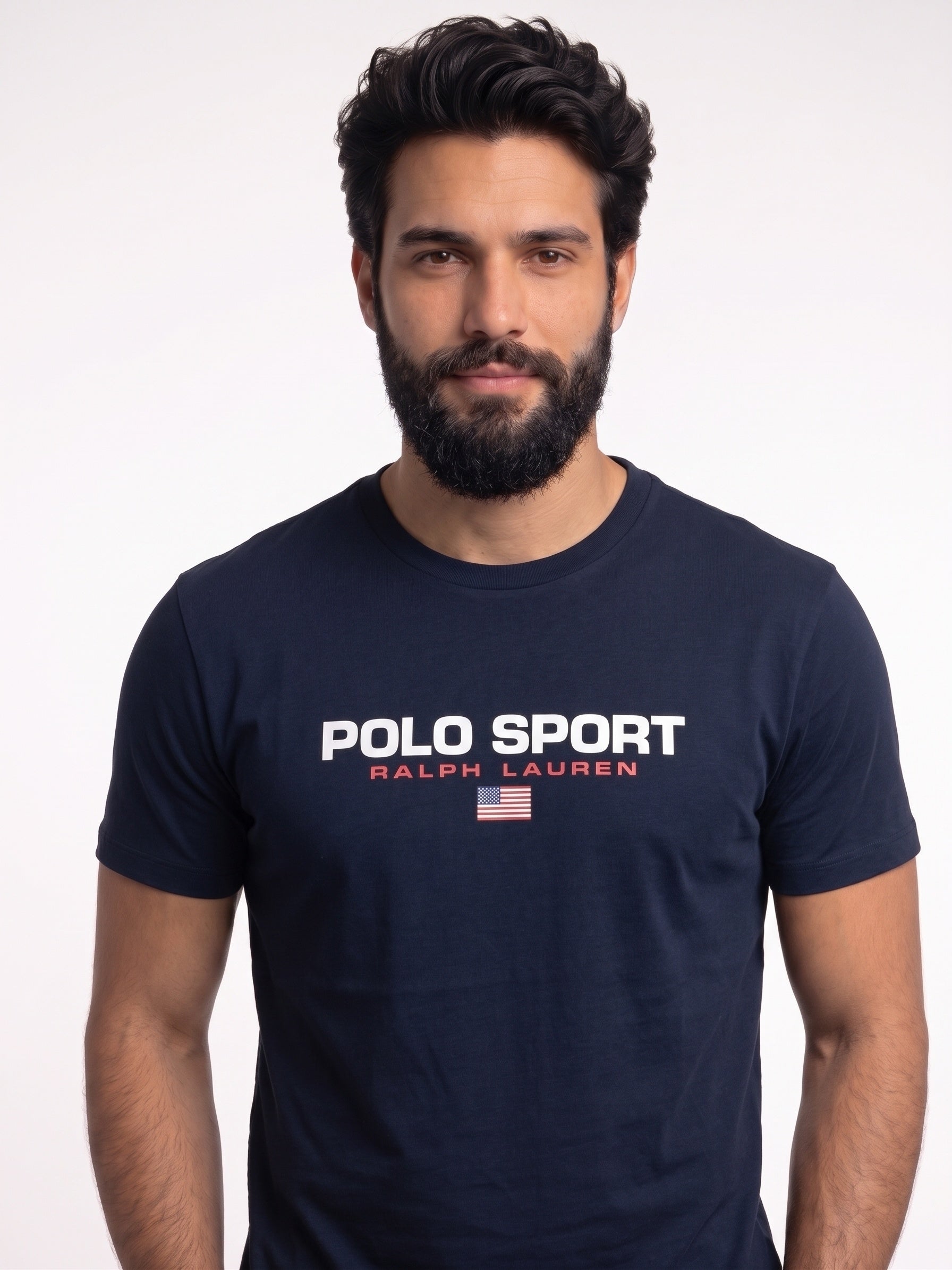 Camiseta RL Polo Sport USA Flag - Azul Marinho