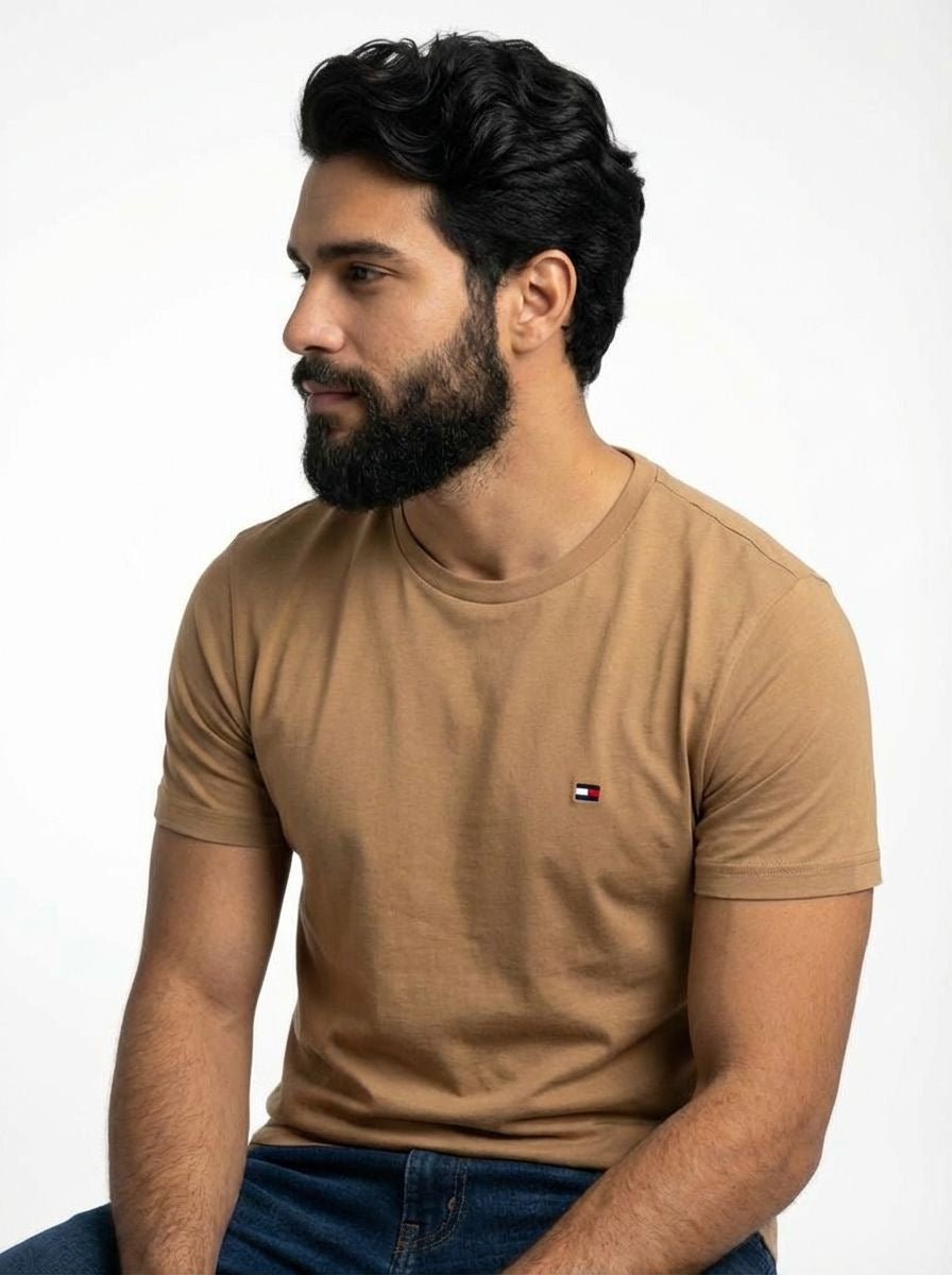 Camiseta TH Masculina Classic Nape - Marrom