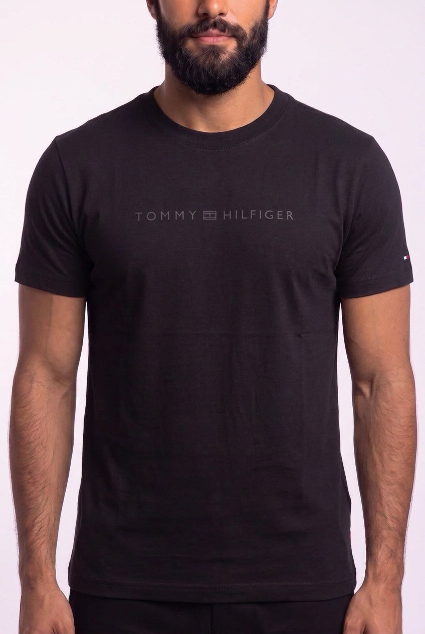 Camiseta TH Shelter Meadow Night Line - Preta