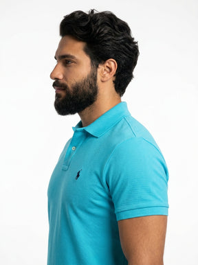 Camisa Gola Polo RL - Azul Capri Small Pony Azul